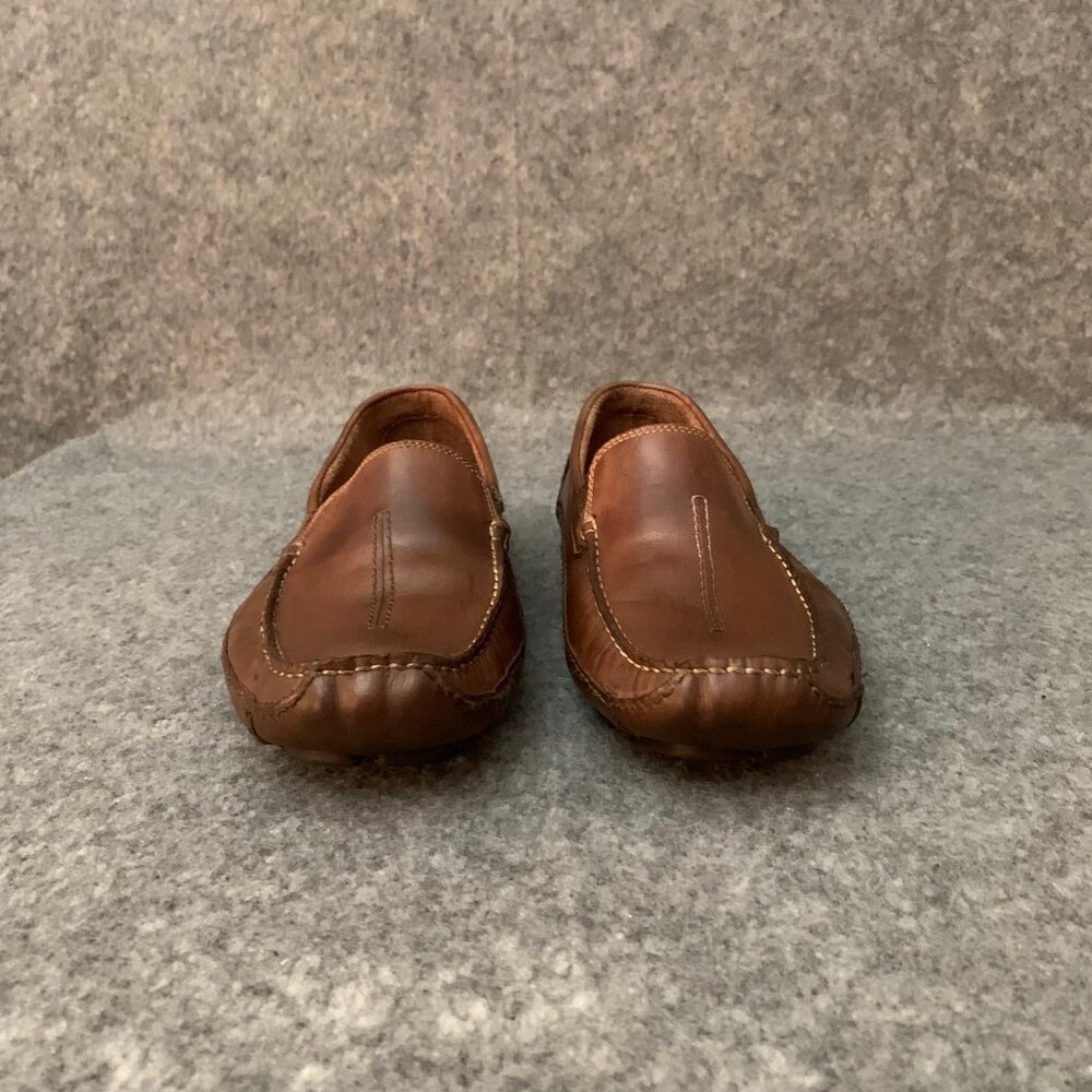 Clarks Men’s Brown Leather Driving Slip On Loafers - Picture 11 of 16